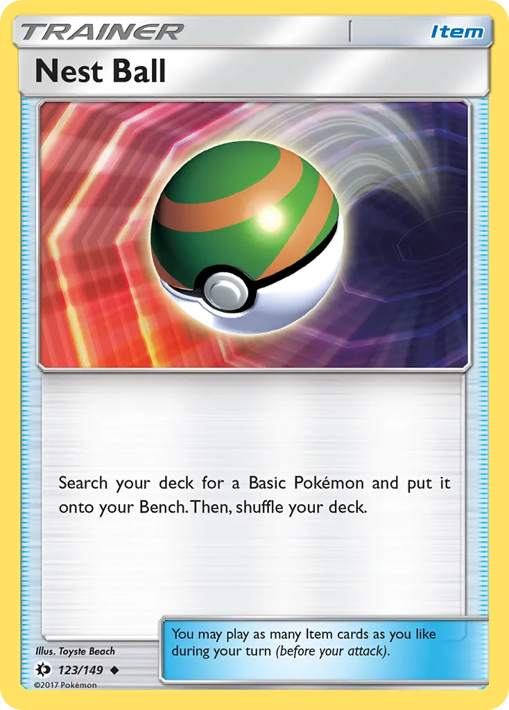 Nest Ball — Sun & Moon 123 Pokémon card