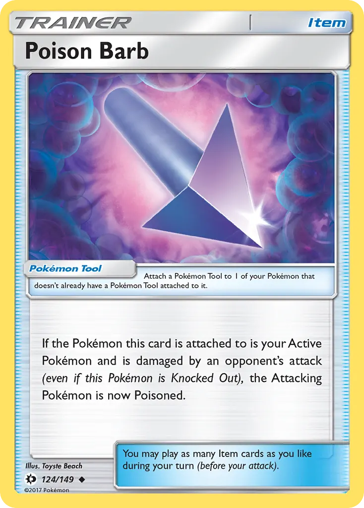 Poison Barb — Sun & Moon 124 Pokémon card