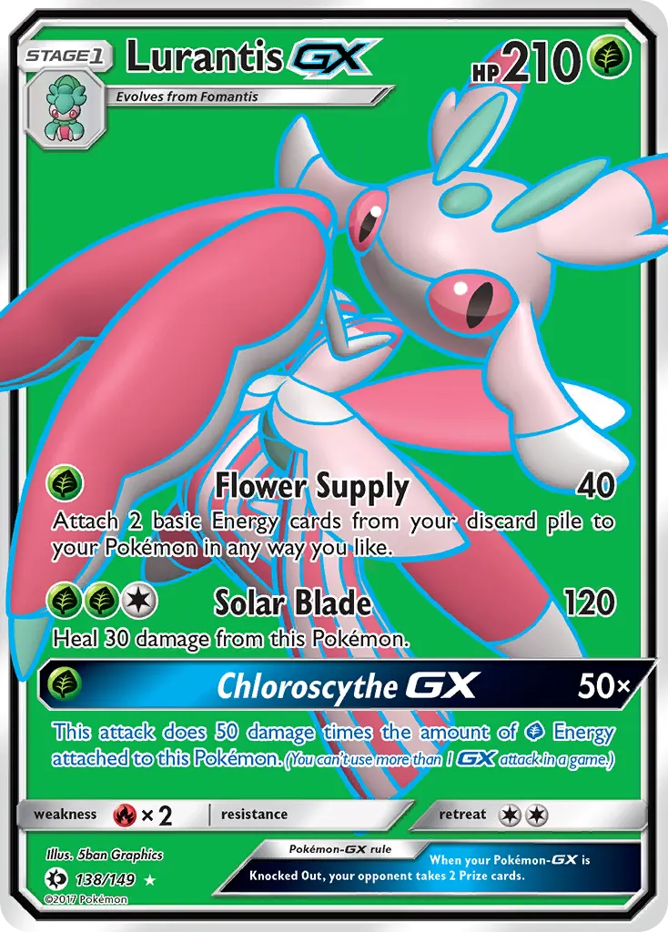 Lurantis-GX — Sun & Moon 138 Pokémon card