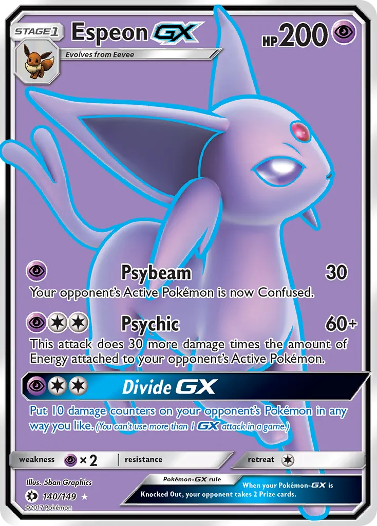 Espeon-GX — Sun & Moon 140 Pokémon card