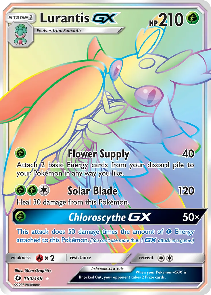 Lurantis-GX — Sun & Moon 150 Pokémon card