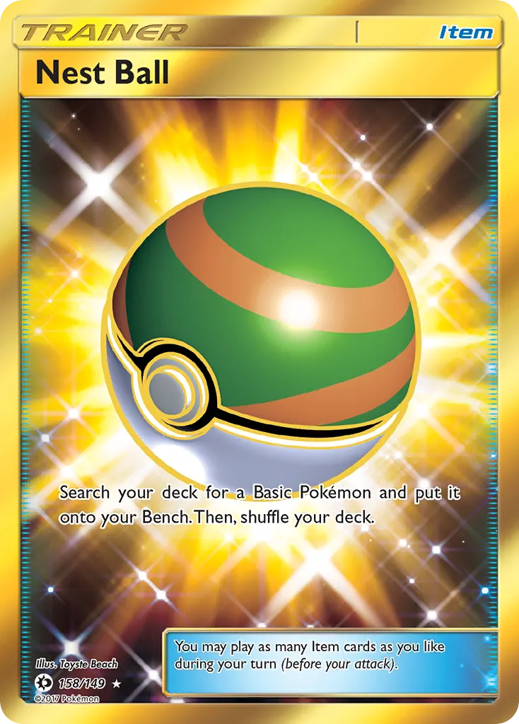 Nest Ball — Sun & Moon 158 Pokémon card