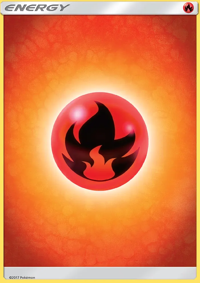 Fire Energy — Sun & Moon 165 Pokémon card