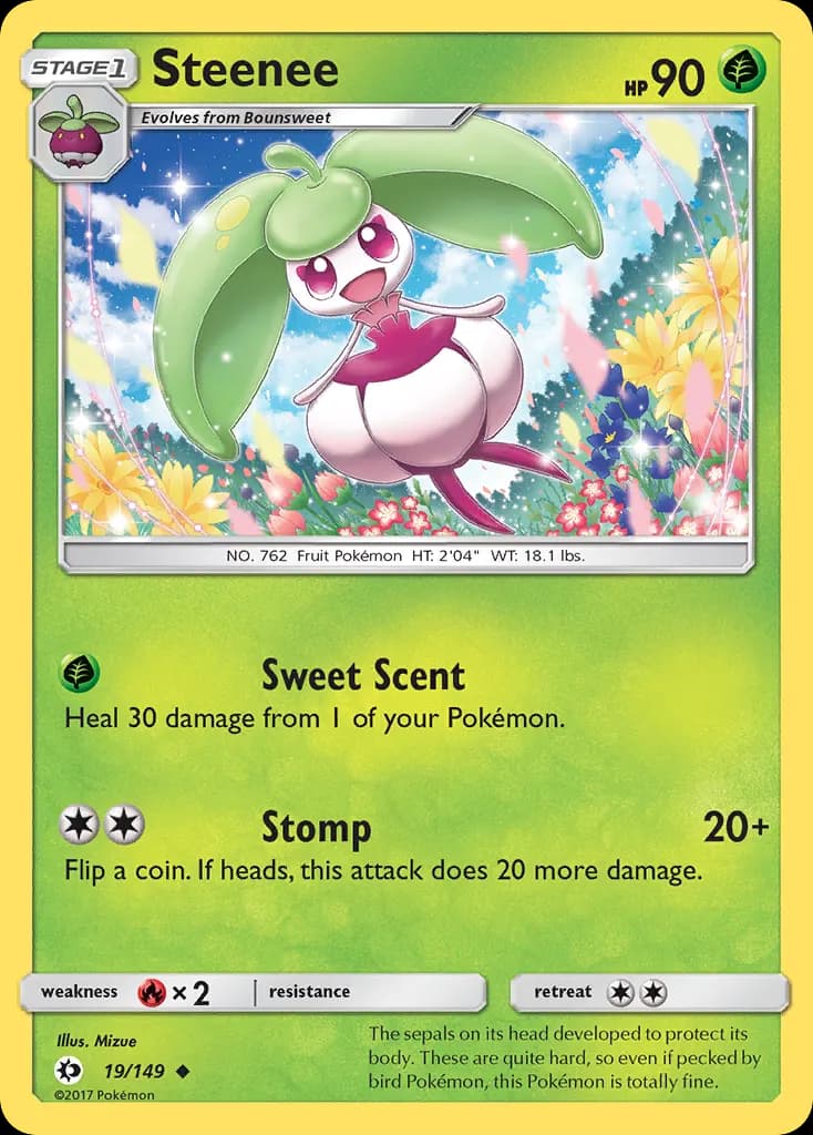 Steenee — Sun & Moon 19 Pokémon card