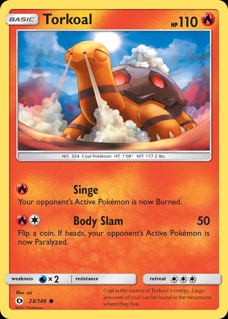 Torkoal — Sun & Moon 23 Pokémon card