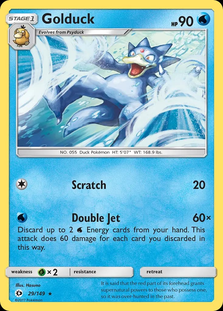Golduck — Sun & Moon 29 Pokémon card
