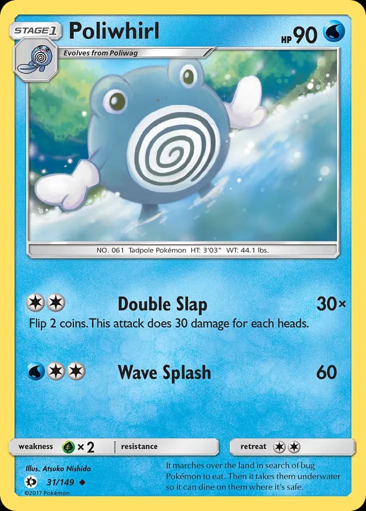 Poliwhirl — Sun & Moon 31 Pokémon card