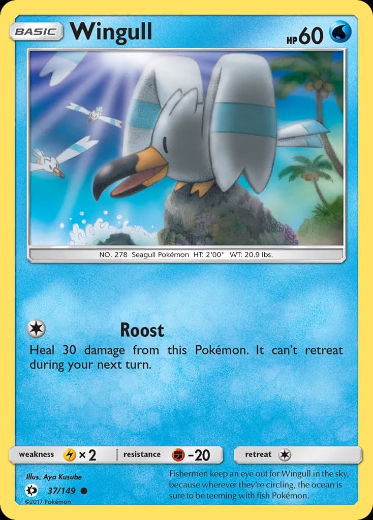 Wingull — Sun & Moon 37 Pokémon card