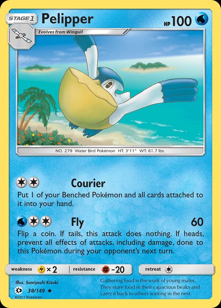 Pelipper — Sun & Moon 38 Pokémon card