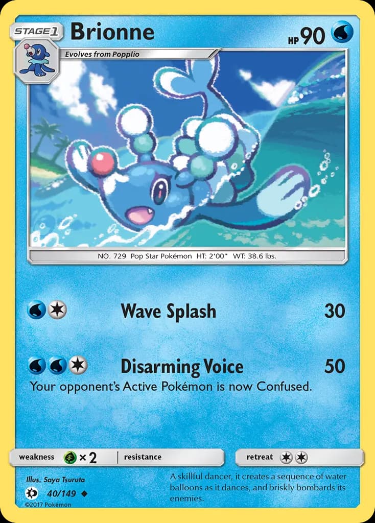 Brionne — Sun & Moon 40 Pokémon card