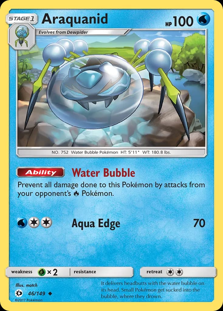 Araquanid — Sun & Moon 46 Pokémon card