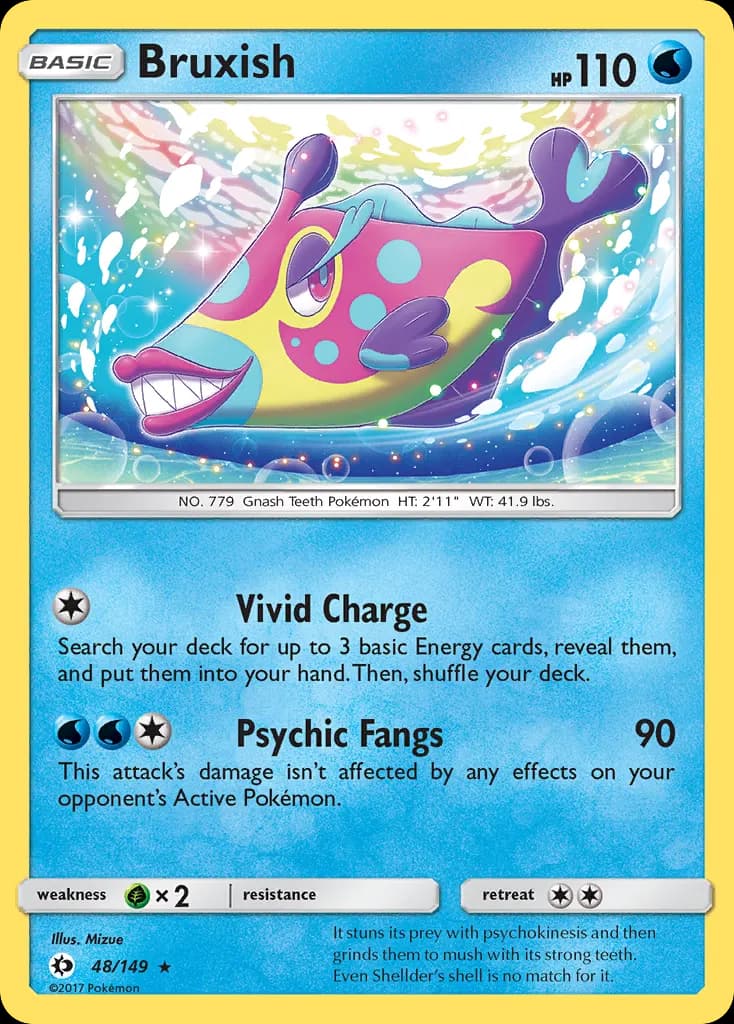 Bruxish — Sun & Moon 48 Pokémon card