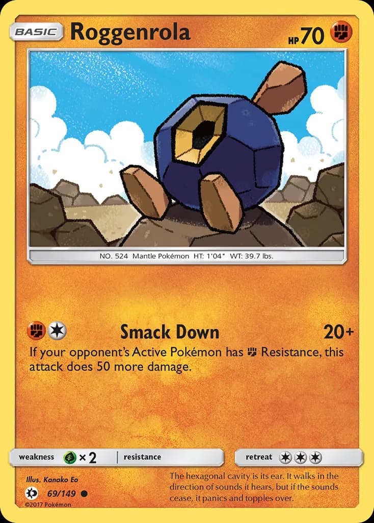 Roggenrola — Sun & Moon 69 Pokémon card
