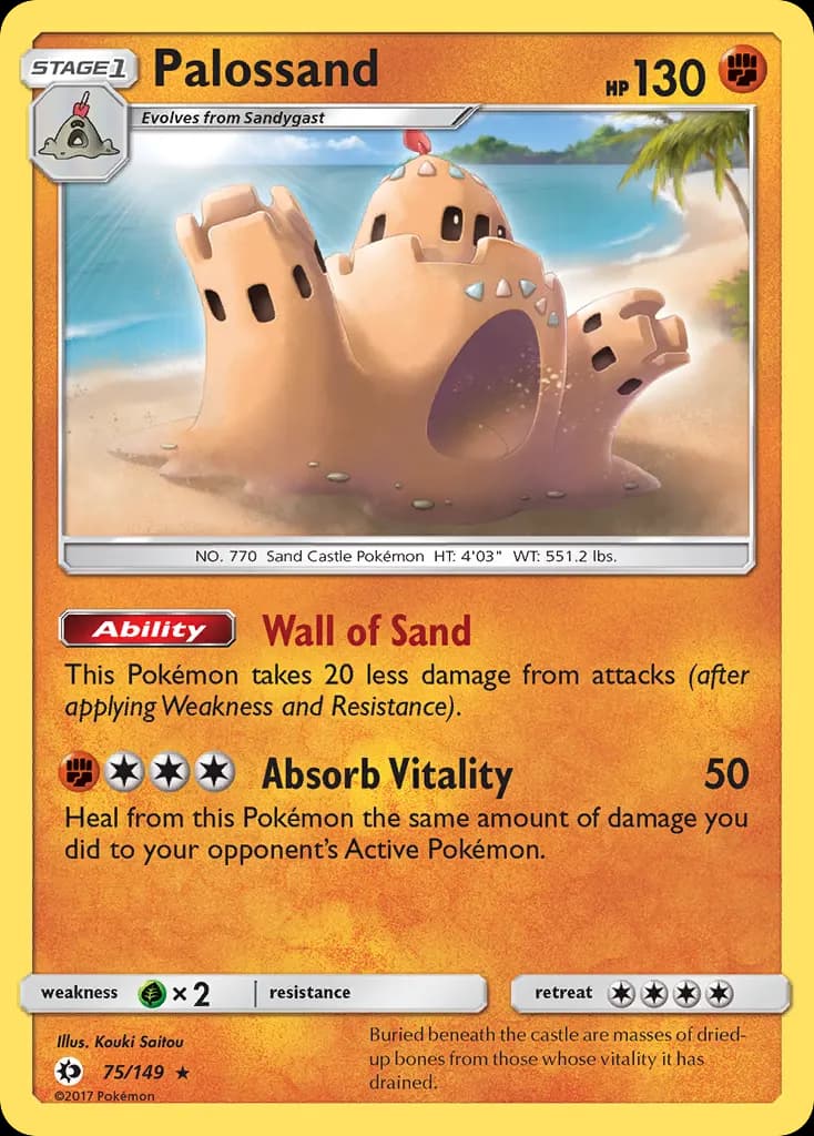 Palossand — Sun & Moon 75 Pokémon card