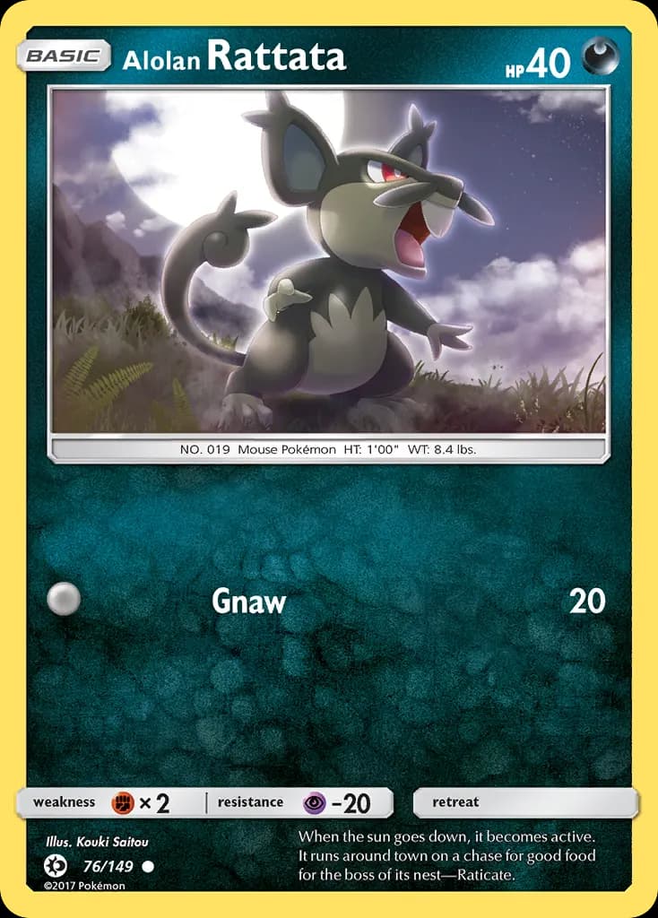 Alolan Rattata — Sun & Moon 76 Pokémon card
