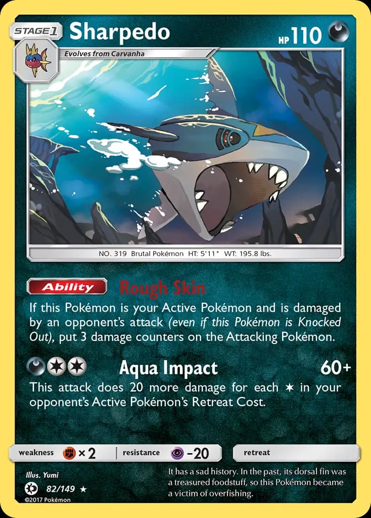 Sharpedo — Sun & Moon 82 Pokémon card