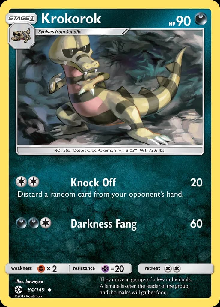 Krokorok — Sun & Moon 84 Pokémon card