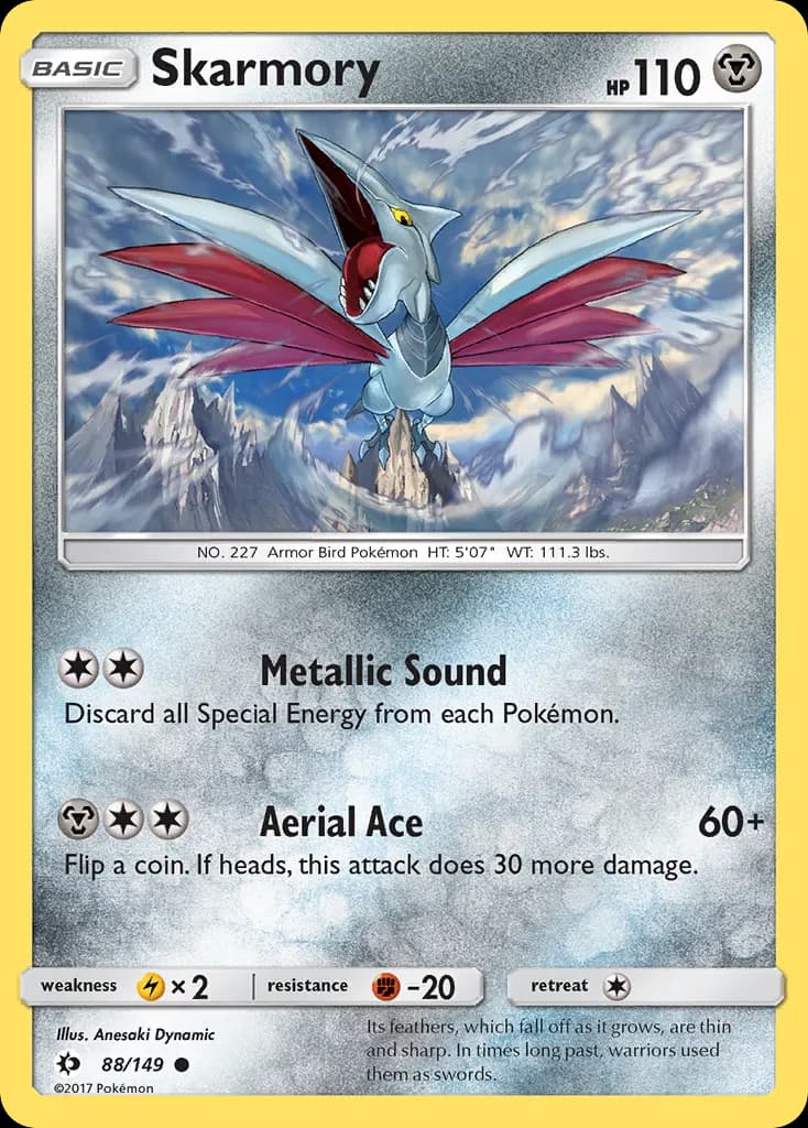 Skarmory — Sun & Moon 88 Pokémon card