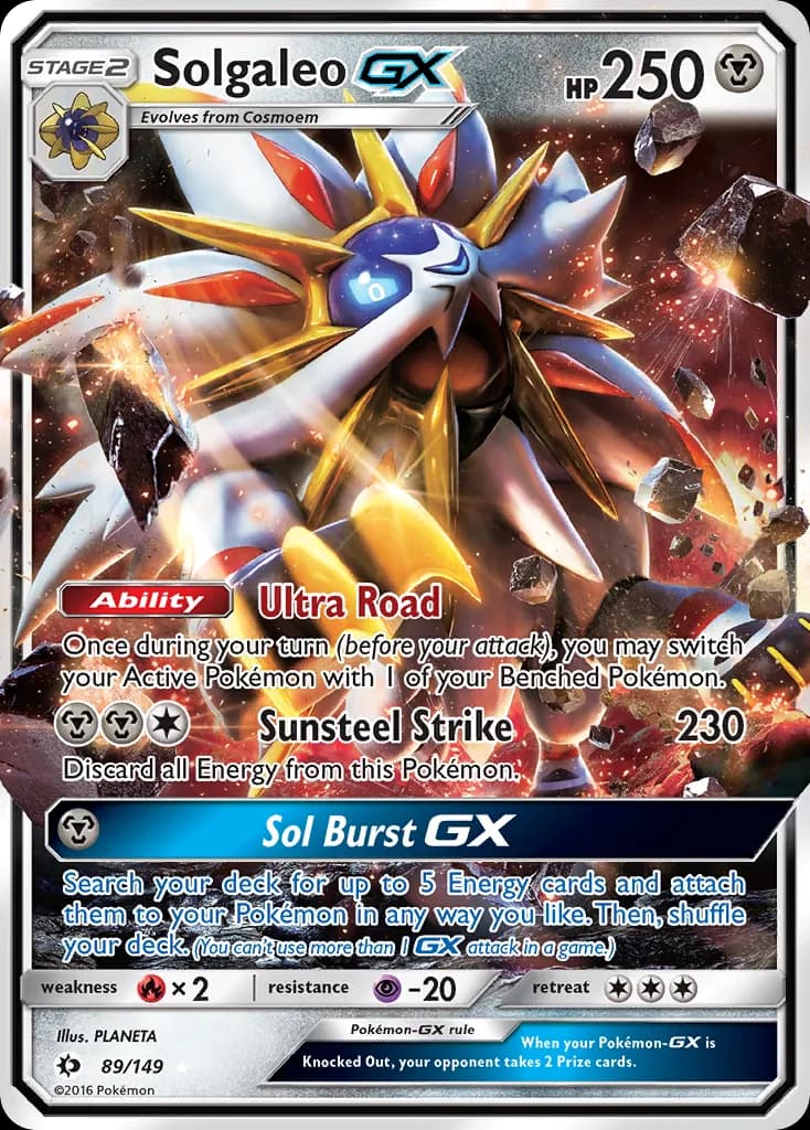 Solgaleo-GX — Sun & Moon 89 Pokémon card