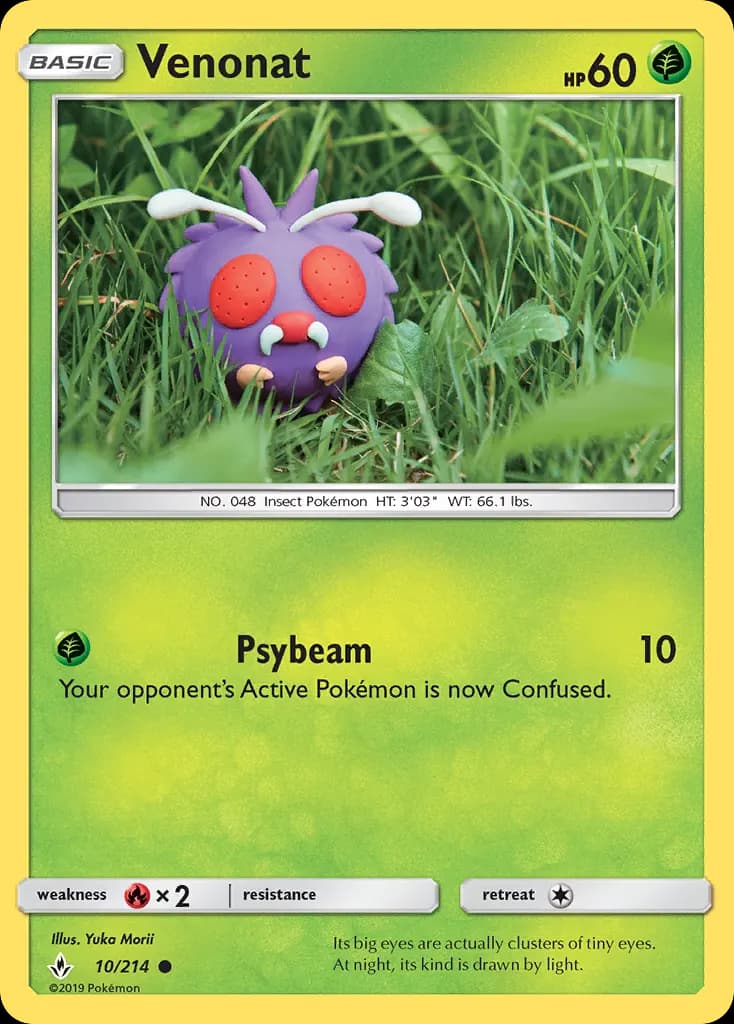 Venonat — Unbroken Bonds 10 Pokémon card