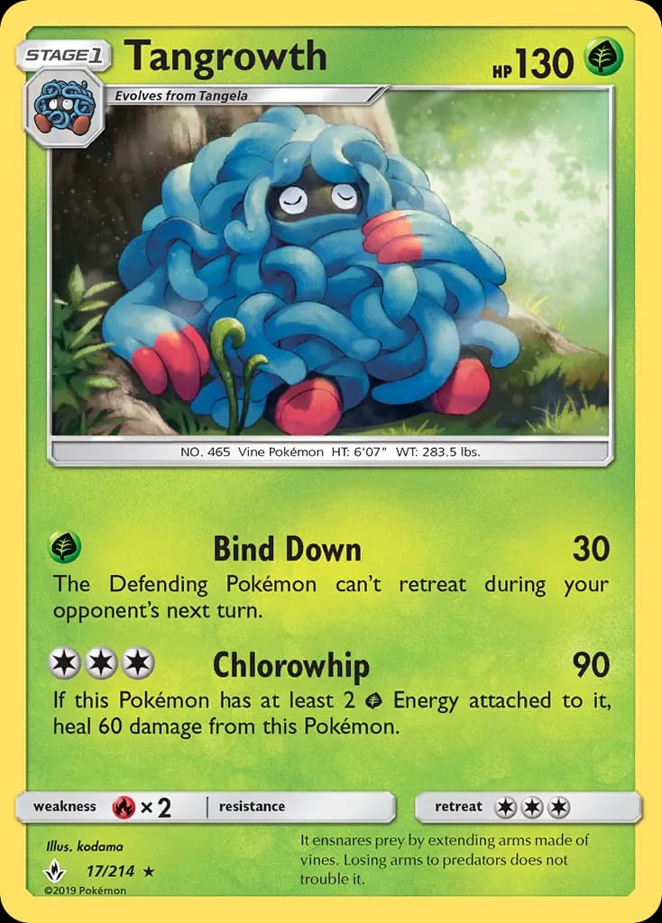 Tangrowth — Unbroken Bonds 17 Pokémon card