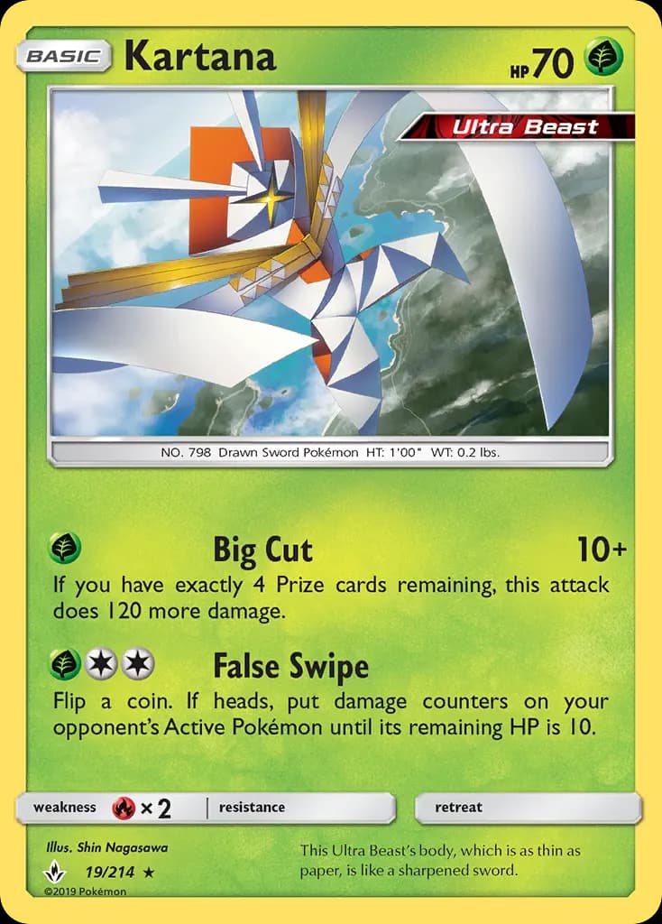 Kartana — Unbroken Bonds 19 Pokémon card