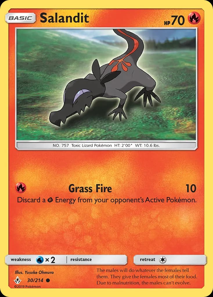 Salandit — Unbroken Bonds 30 Pokémon card