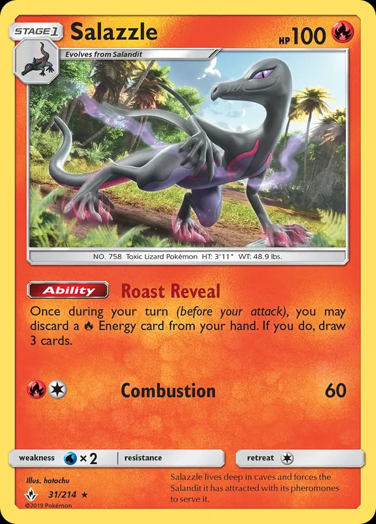 Salazzle — Unbroken Bonds 31 Pokémon card