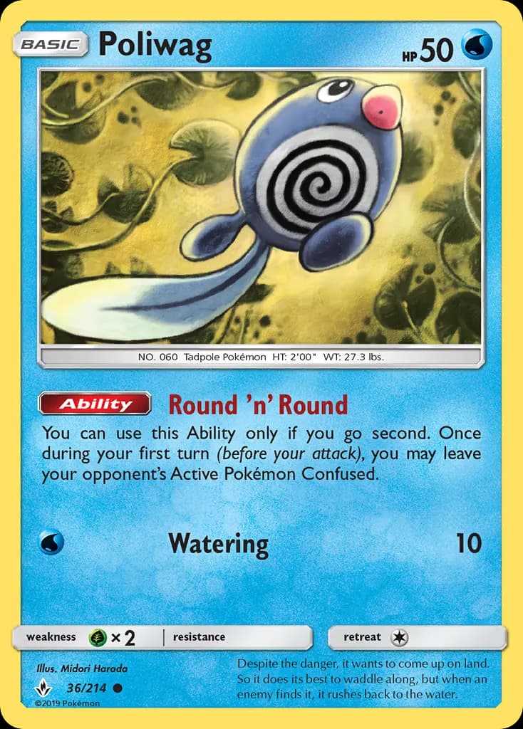 Poliwag — Unbroken Bonds 36 Pokémon card