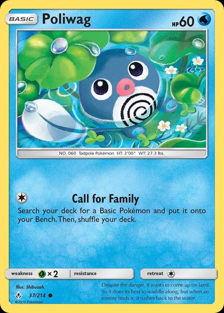 Poliwag — Unbroken Bonds 37 Pokémon card