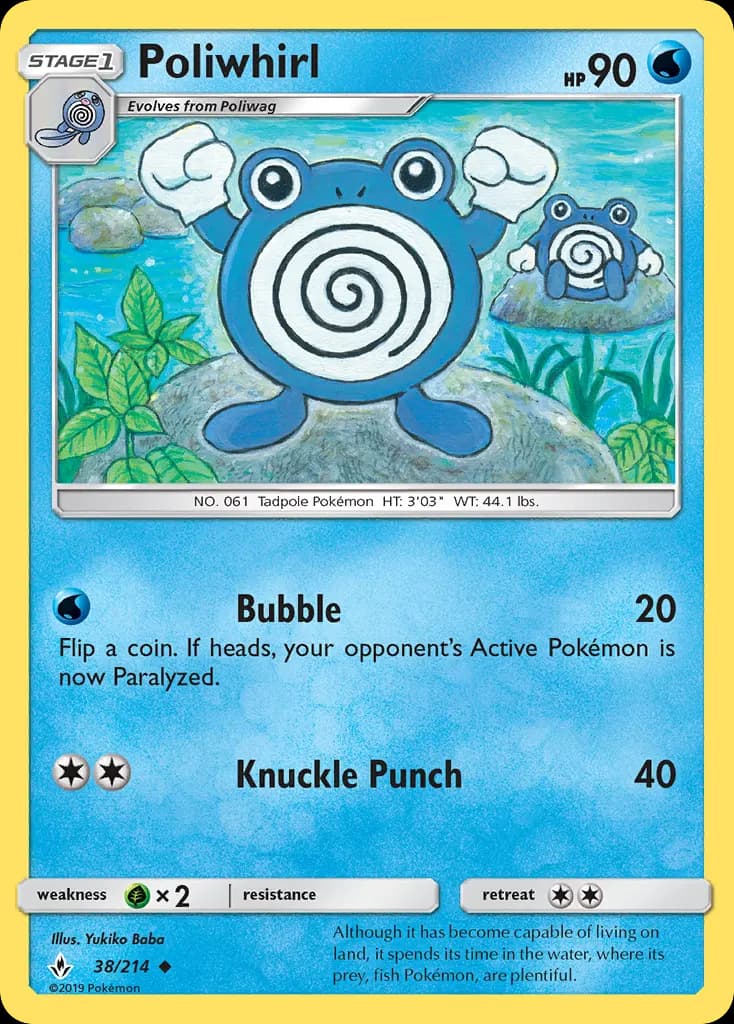 Poliwhirl — Unbroken Bonds 38 Pokémon card