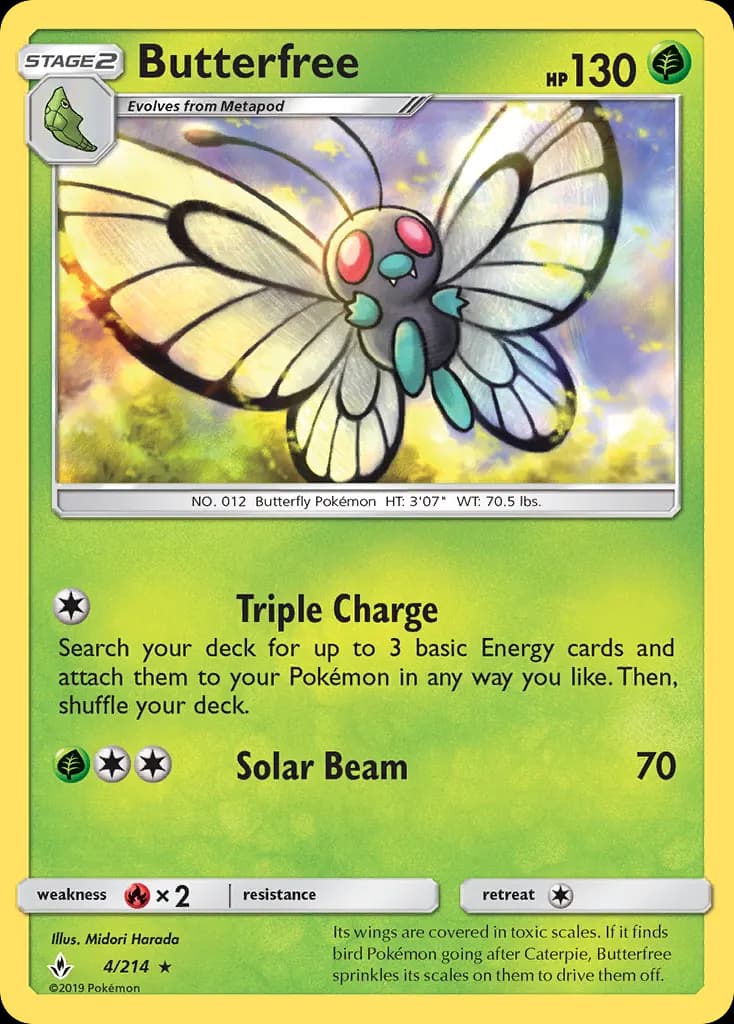 Butterfree — Unbroken Bonds 4 Pokémon card