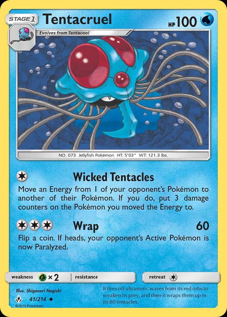 Tentacruel — Unbroken Bonds 41 Pokémon card