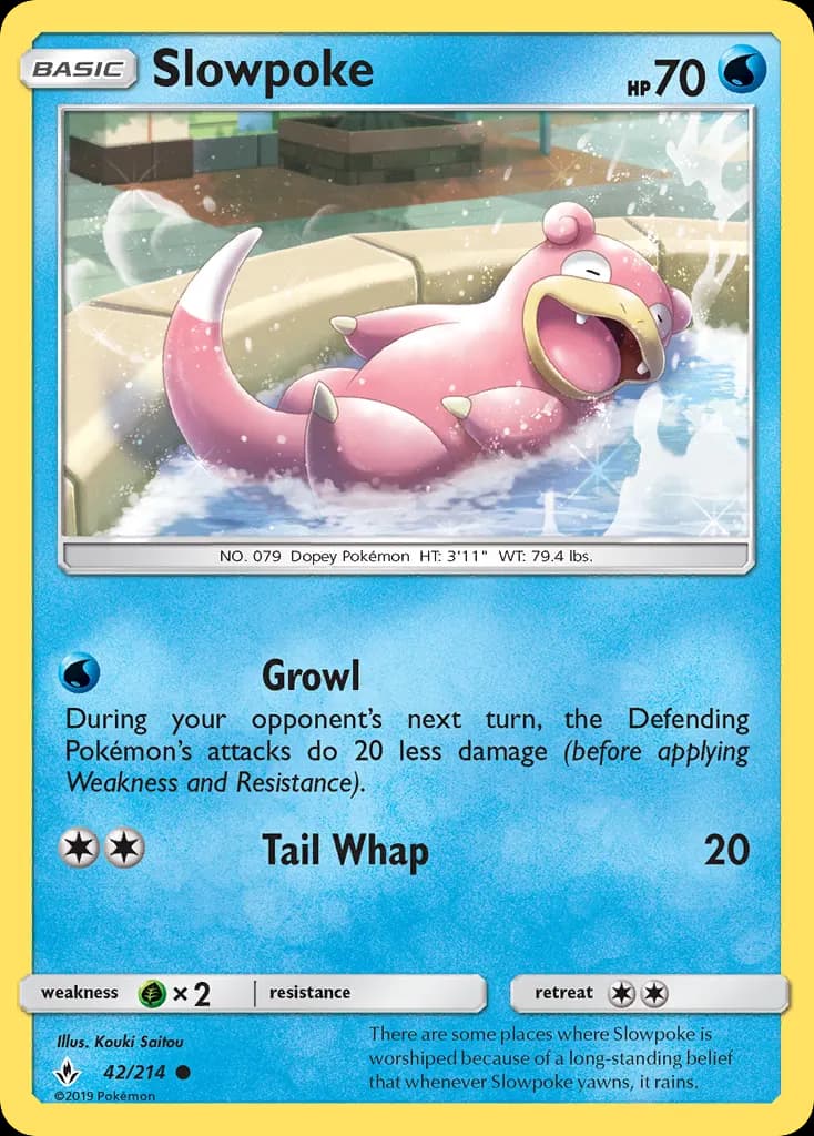 Slowpoke — Unbroken Bonds 42 Pokémon card