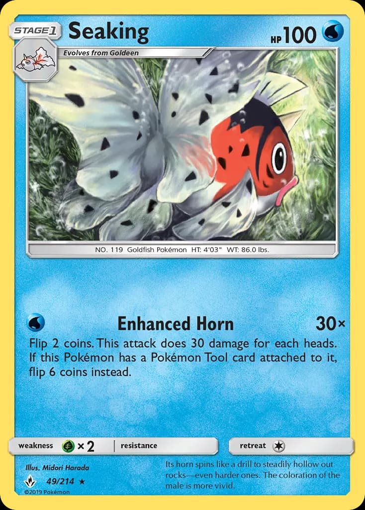 Seaking — Unbroken Bonds 49 Pokémon card