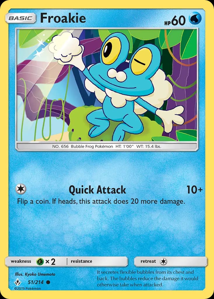 Froakie — Unbroken Bonds 51 Pokémon card