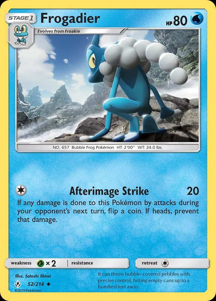 Frogadier — Unbroken Bonds 52 Pokémon card