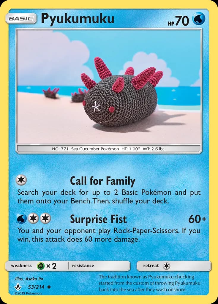 Pyukumuku — Unbroken Bonds 53 Pokémon card