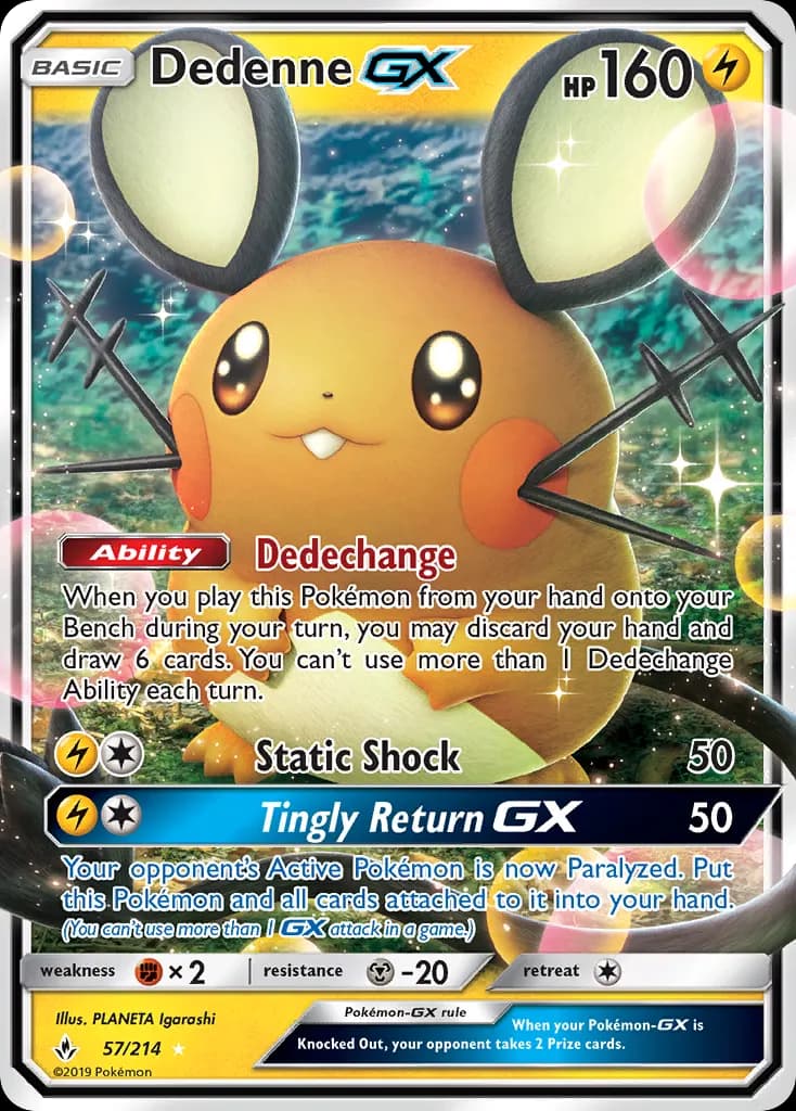 Dedenne-GX — Unbroken Bonds 57 Pokémon card