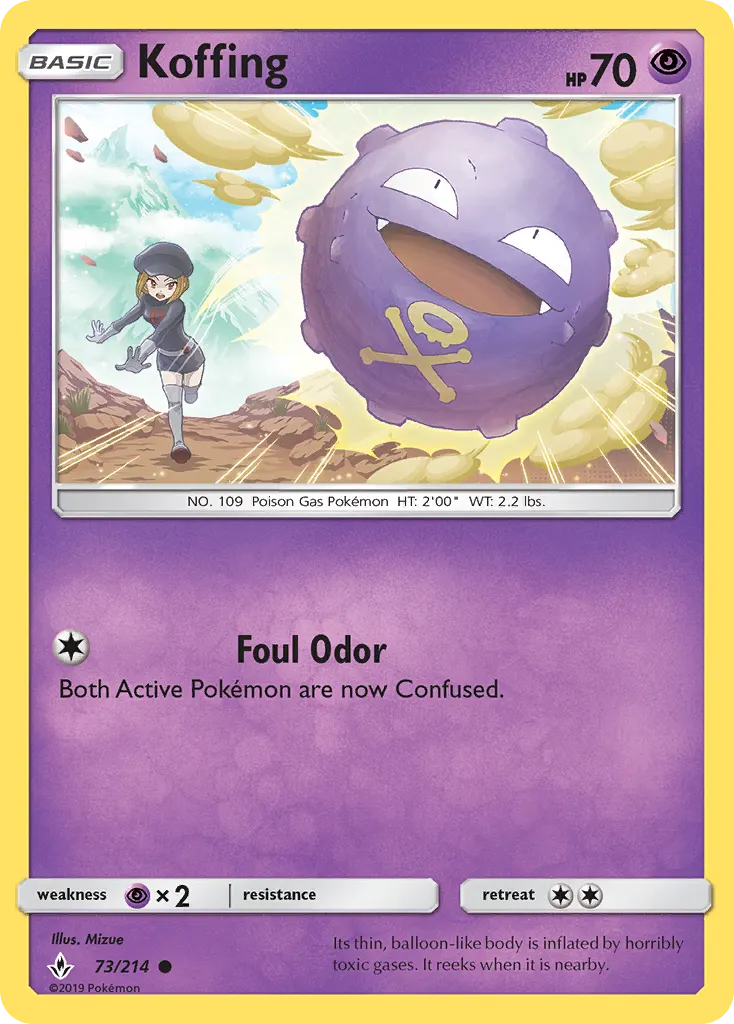 Koffing — Unbroken Bonds 73 Pokémon card