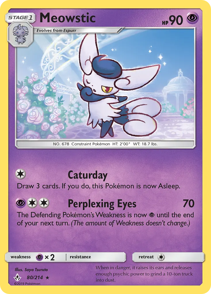 Meowstic — Unbroken Bonds 80 Pokémon card