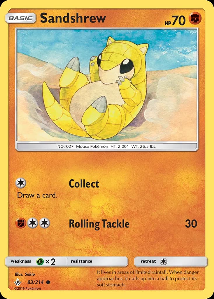 Sandshrew — Unbroken Bonds 83 Pokémon card