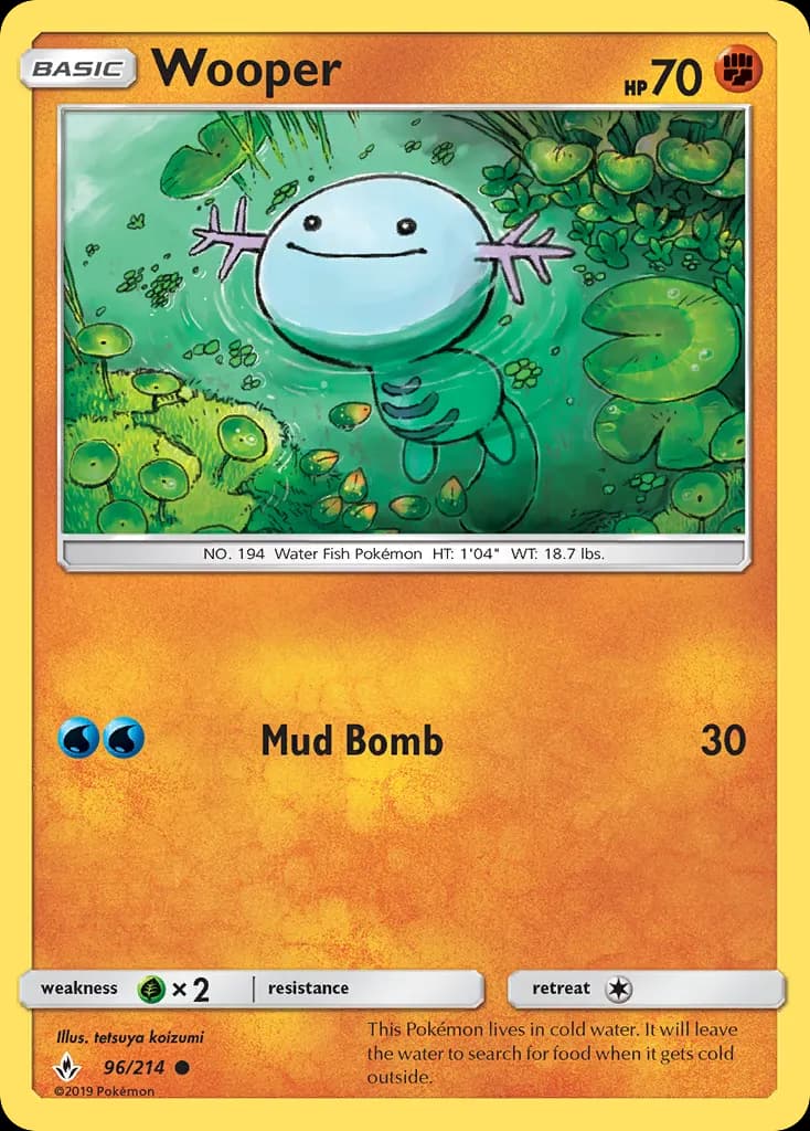 Wooper — Unbroken Bonds 96 Pokémon card