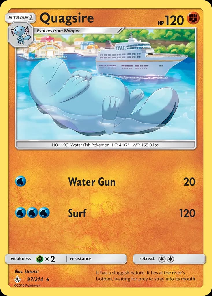 Quagsire — Unbroken Bonds 97 Pokémon card