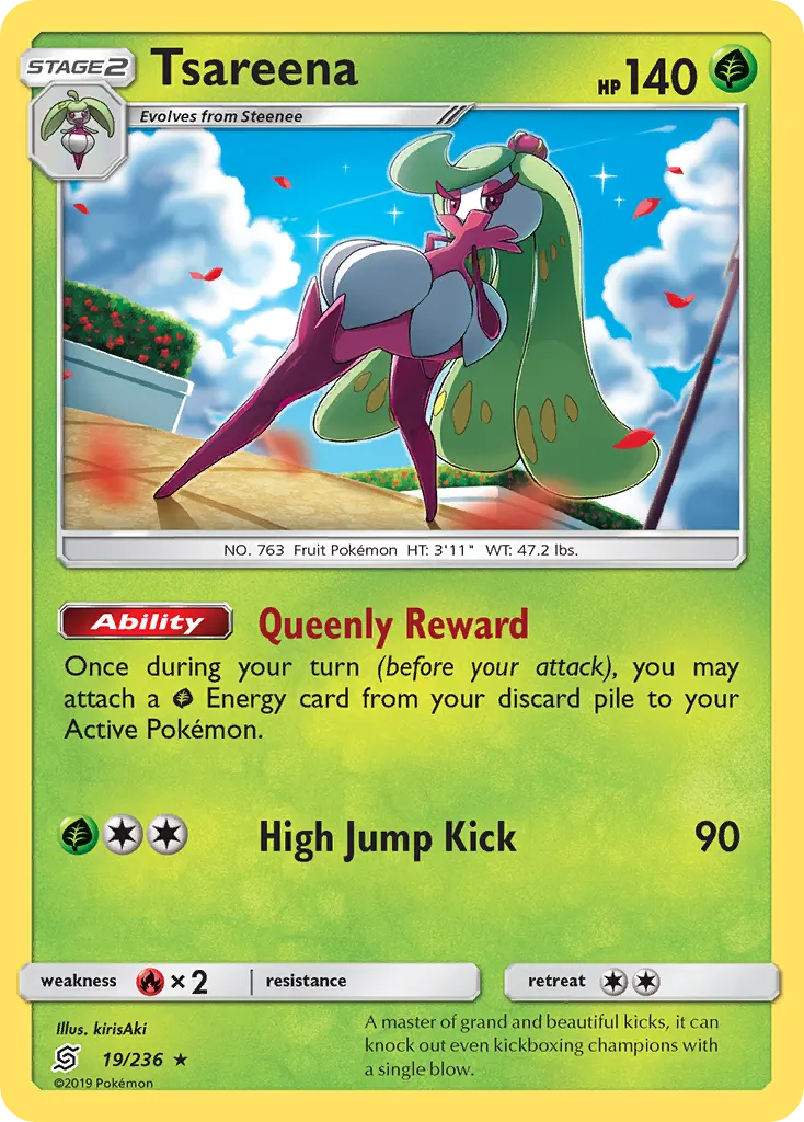 Tsareena — Unified Minds 19 Pokémon card