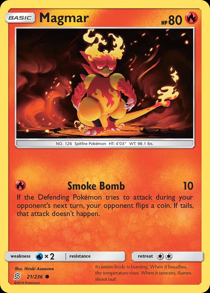 Magmar — Unified Minds 21 Pokémon card
