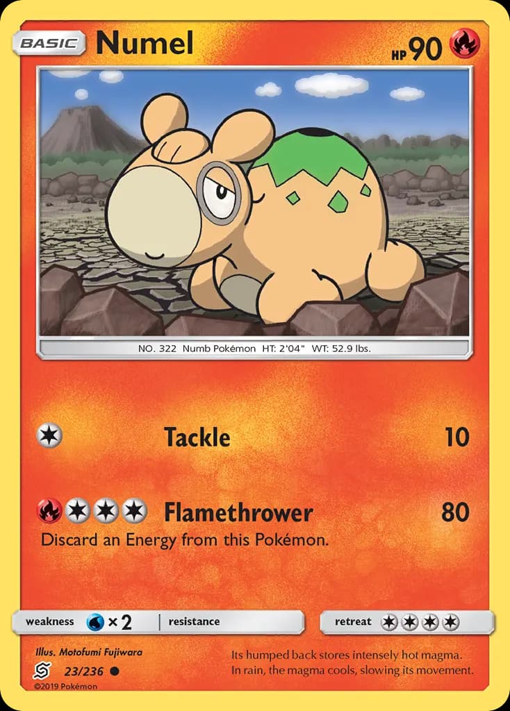Numel — Unified Minds 23 Pokémon card