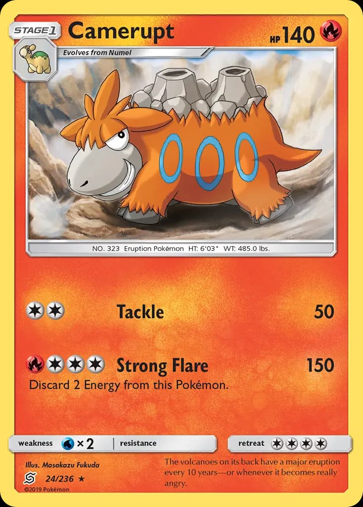 Camerupt — Unified Minds 24 Pokémon card