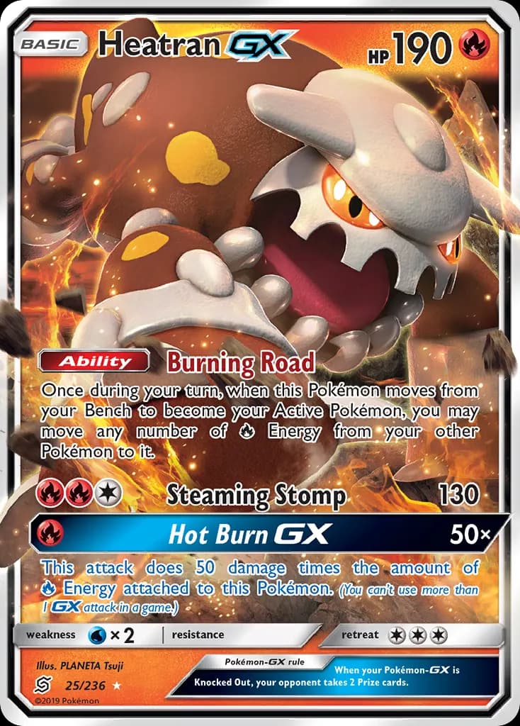 Heatran-GX — Unified Minds 25 Pokémon card