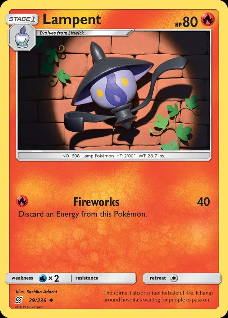 Lampent — Unified Minds 29 Pokémon card